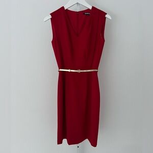 GIANNI BINI RED BELTED DRESS SIZE US 0